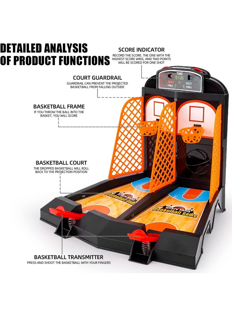 Goodley Sports Mini Basketball, Tabletop Games for Kids and Adults, Desktop Games, Adult Desk Games, Basketball Gifts for Boys 8-12 Years Old - Image 4